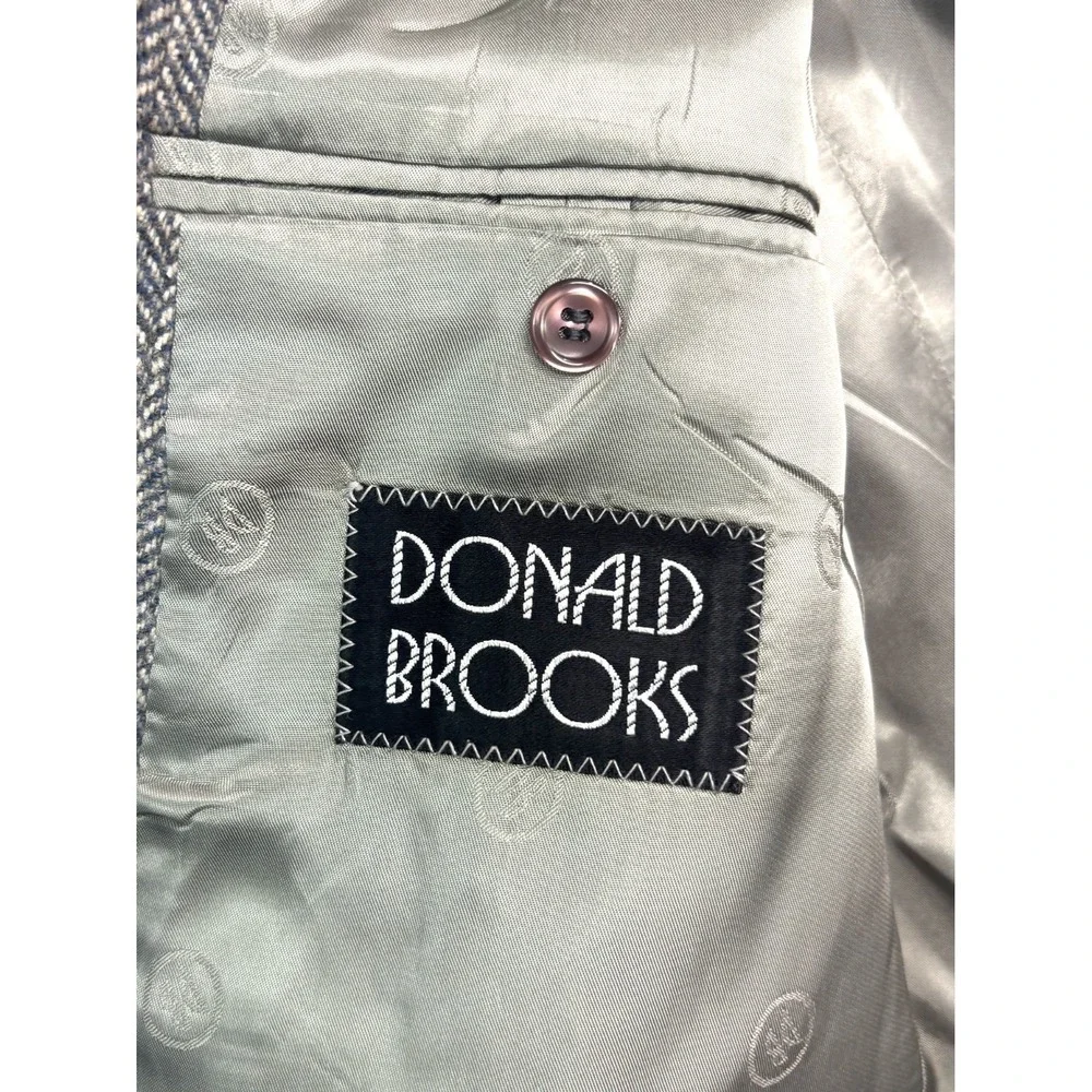 vtg Donald‎ Brooks 40R Herringbone Camel Hair Tweed Blazer Jacket Sport Coat USA